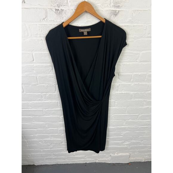 Tommy Bahama Women's V-Neck Faux Wrap Mini Dress Sleeveless Black Size XL - Picture 7 of 10